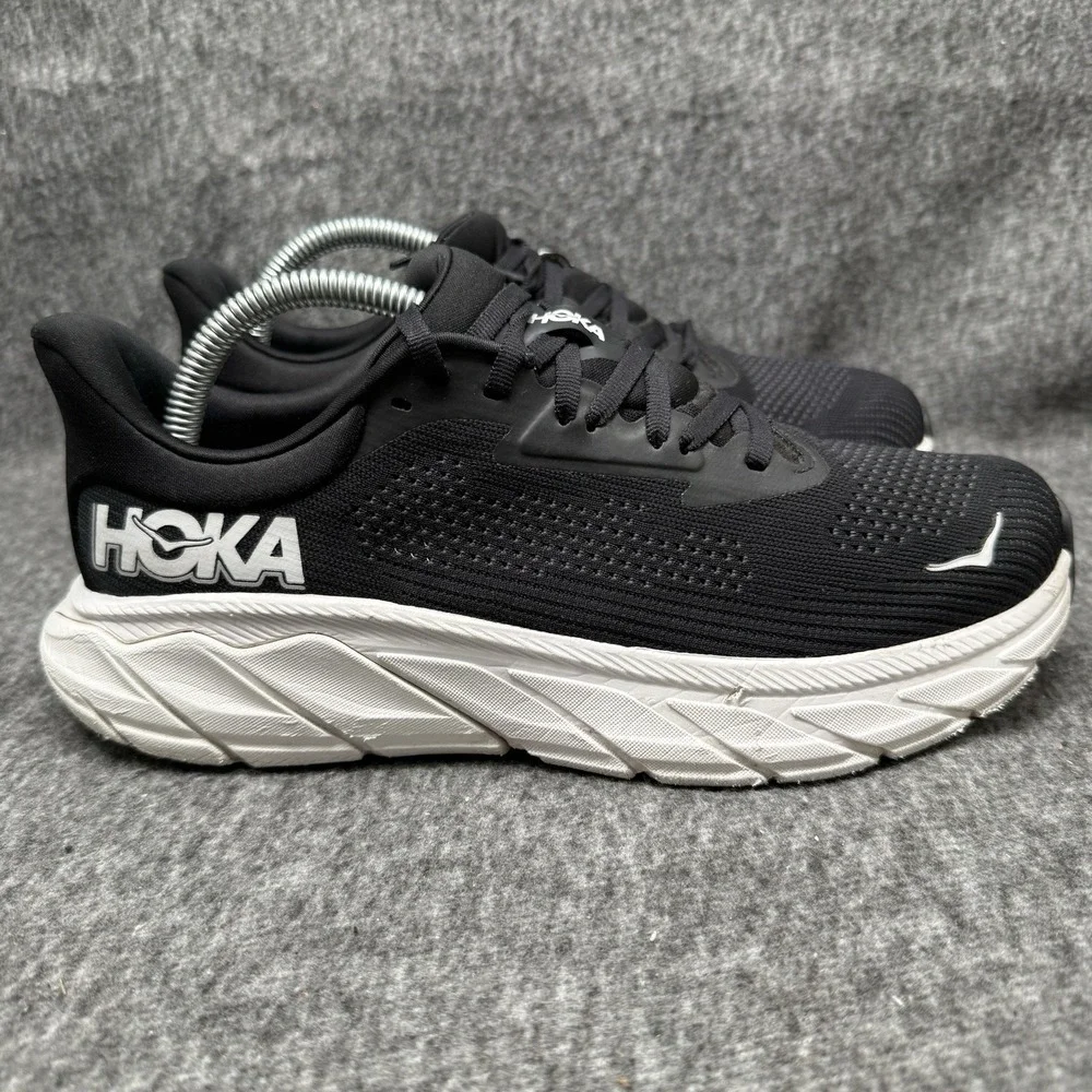 Hoka One Arahi 7 Wide-Fit Black/White Running Shoes Sneakers 8.5 D Women